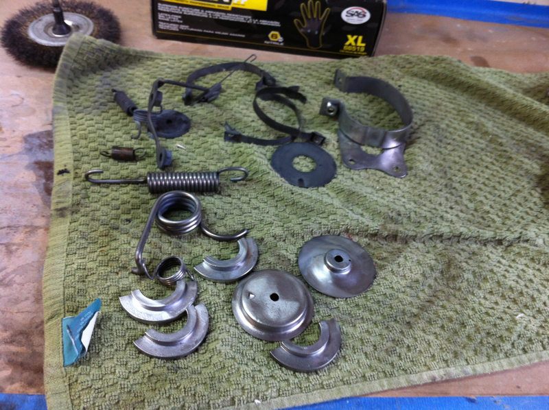 Lots of parts zinc plated and ready for polishing