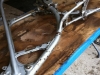 The bare frame ready for stripping